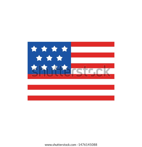 American Flag 11 Stars Veterans Day Stock Vector (Royalty Free) 1476145088