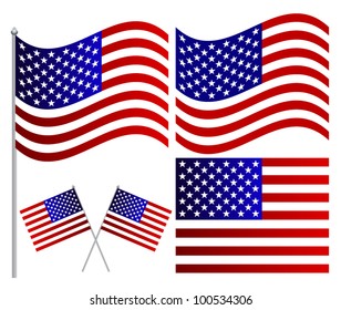 American Flag Clip Art Images Stock Photos Vectors Shutterstock