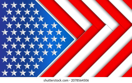 american flag 3D for Independence Day and make a vector illustration wallpaper