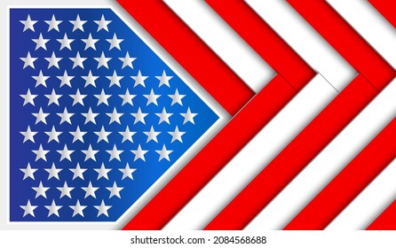 american flag 3D for Independence Day and make a vector illustration wallpaper