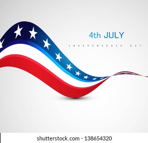 American Flag 4th july american independence day vector illustration