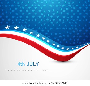 American Flag 4th july american independence day wave vector