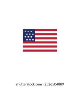 American Flag abstract icon vector illustration.