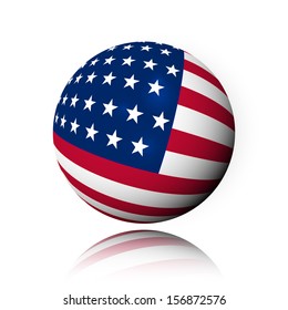 American flag, Abstract, Sphere