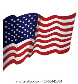 American Flag Art, The United State of America,A waving Flag,3d Illustration