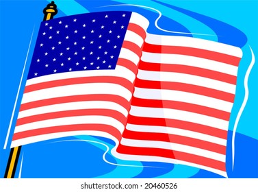 American flag with a background	