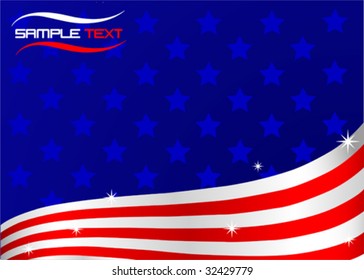 An American flag background