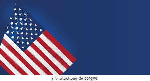 Fundo da bandeira americana. 4 de julho, Dia dos Veteranos, Dia do Memorial ou Dia do Trabalho. Arquivo editável