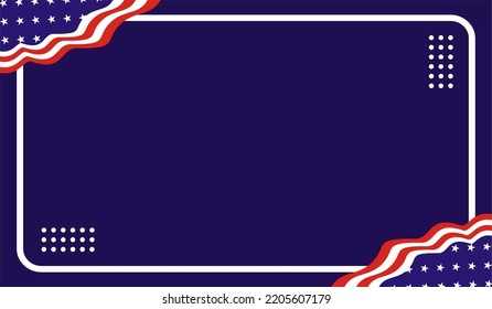american flag background with blank space, suitable for banner background, poster, banner, event publication