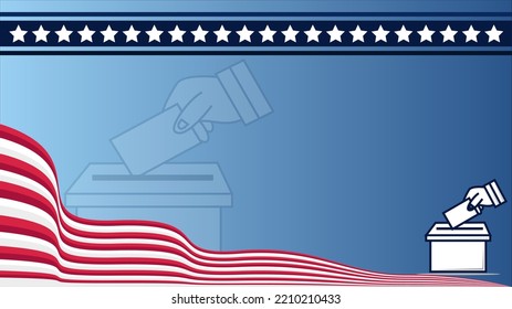 American Flag Background with copy space area. Suitable to use on election day event.