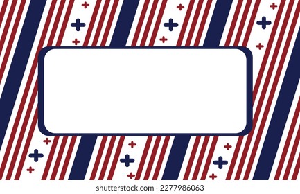 American flag background with copy space for text. Vector Illustration.