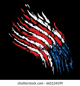 American flag background design graphic