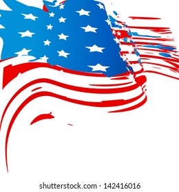 american flag background design with space for your text