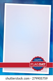 American flag background with frame