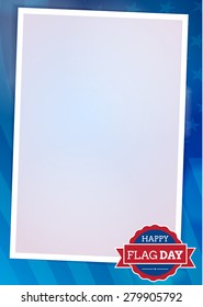 American flag background with frame