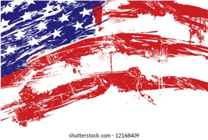 American flag background fully editable vector illustration