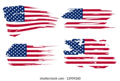 American flag background fully editable vector illustration, can be scaled to any size without quality loss