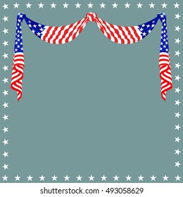 American flag background for Independence Day and other events. Vector illustration.