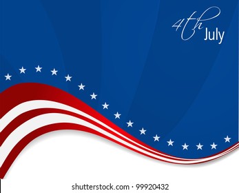 American flag background for Independence Day and other events. EPS 10. Vector illustration.