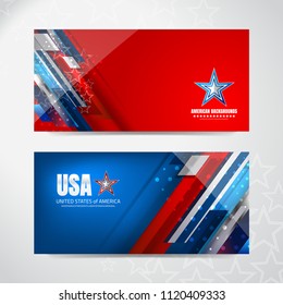 American Flag background for independence, veterans, labor, memorial day and other events, Vector illustration Design