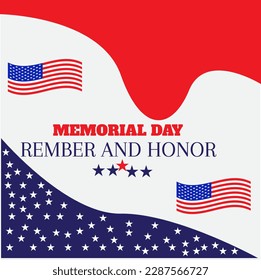 American flag background memory day five star red and blue.For design poster abstract USA,etc