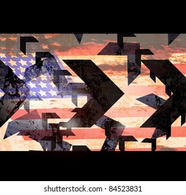 American flag background with stars and stripes symbolizing 4th july independence day.
