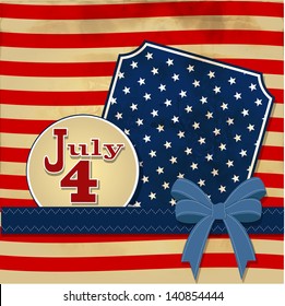 American flag background with stars symbolizing 4th july independence day, illustration in vector format