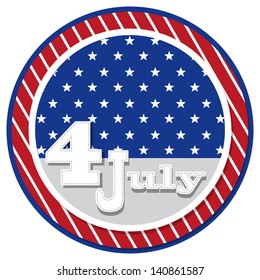 American flag background with stars symbolizing 4th july independence day, illustration in vector format