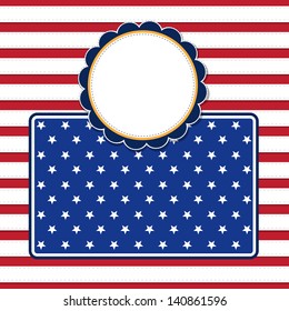 American flag background with stars symbolizing 4th july independence day, illustration in vector format