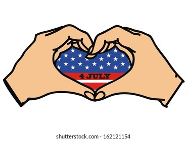 American flag background with stars symbolizing 4th july independence day, illustration in vector format