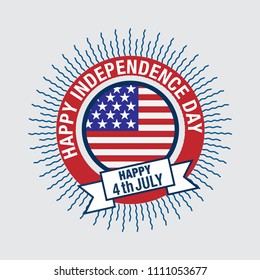 American flag background with text/ Independence Day