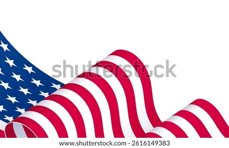 American flag background, USA flag border, US waving flag