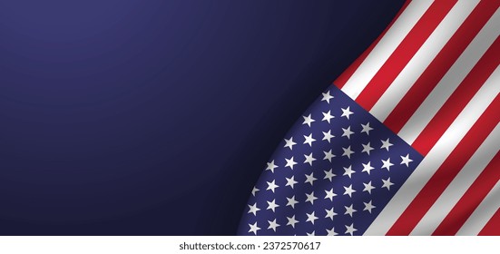 American flag background vector empty USA poster