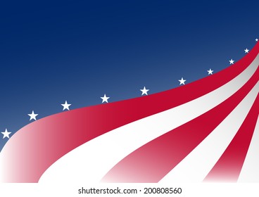 American  flag background, vector illustration EPS 10