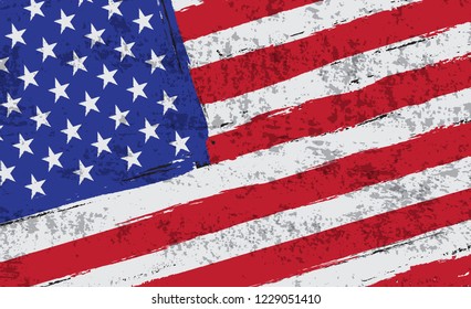 American flag background.Grunge USA flag.