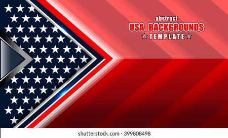 american flag backgrounds template, vector illustration