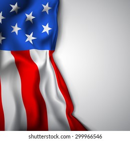 American flag background.Vector illustration