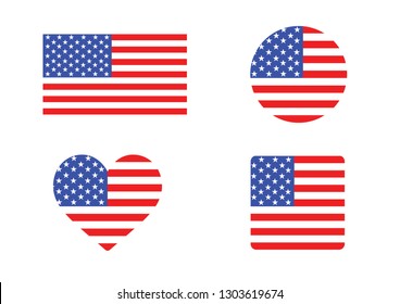 American Flag Background.Vector illustration.Sign or Symbol.