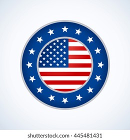american flag badge design
