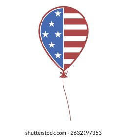 American Flag Balloon Vector Graphic
