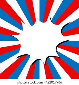 American Flag Banner. Speech Bubble Background. Vector Illustration of an Independence Day Design. USA colors Poster. Memorial day background.