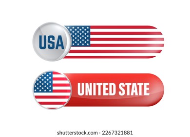 Bandera americana diseño vectorial bandera nacional
