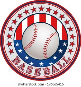American Flag and Baseball