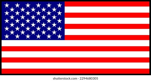 American Flag with black border.