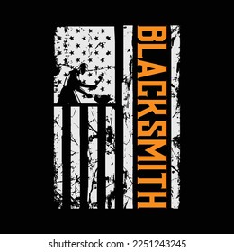 Bandera estadounidense Blacksmith Farrier diseño divertido de camisetas