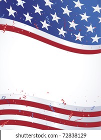 American Flag border vertical layout