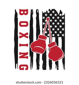 American flag boxing t-shirt design, boxing t-shirt design.