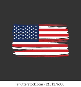 American Flag Brush. National Flag