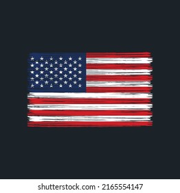 American Flag Brush Strokes. National Flag