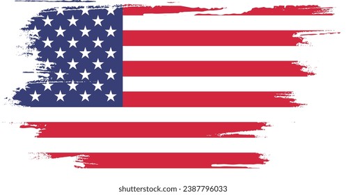 american flag brush vector design svg